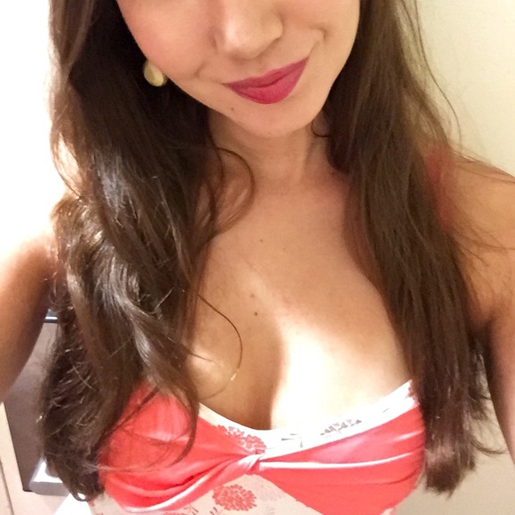 Salmon pink orange vintage style dress - Picture 7 of 7